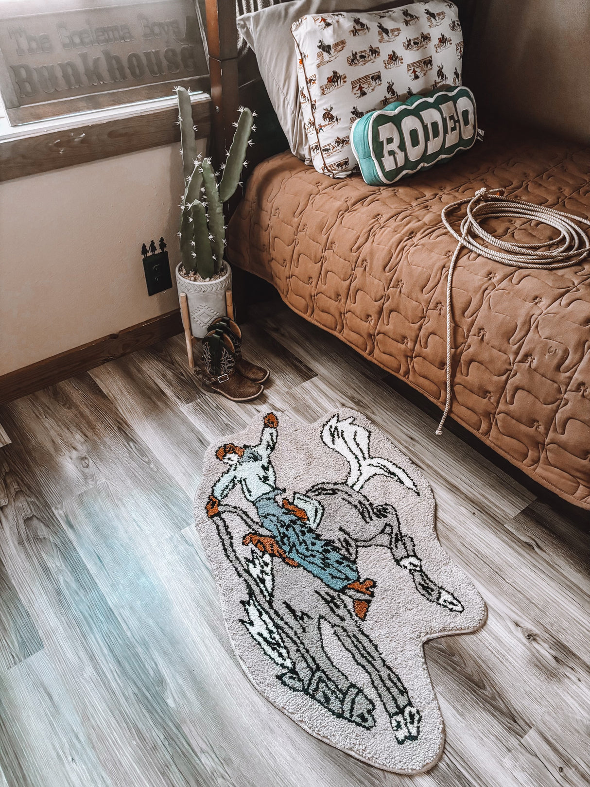 Bronc Rider Rug - PREORDER