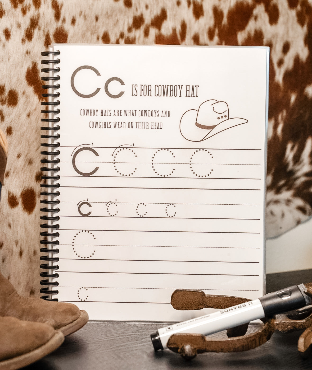 Cowkid Ranch Workbook – Reusable ABC & 123 Dry Erase Book