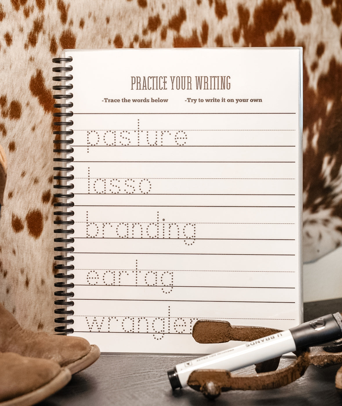 Cowkid Ranch Workbook – Reusable ABC & 123 Dry Erase Book