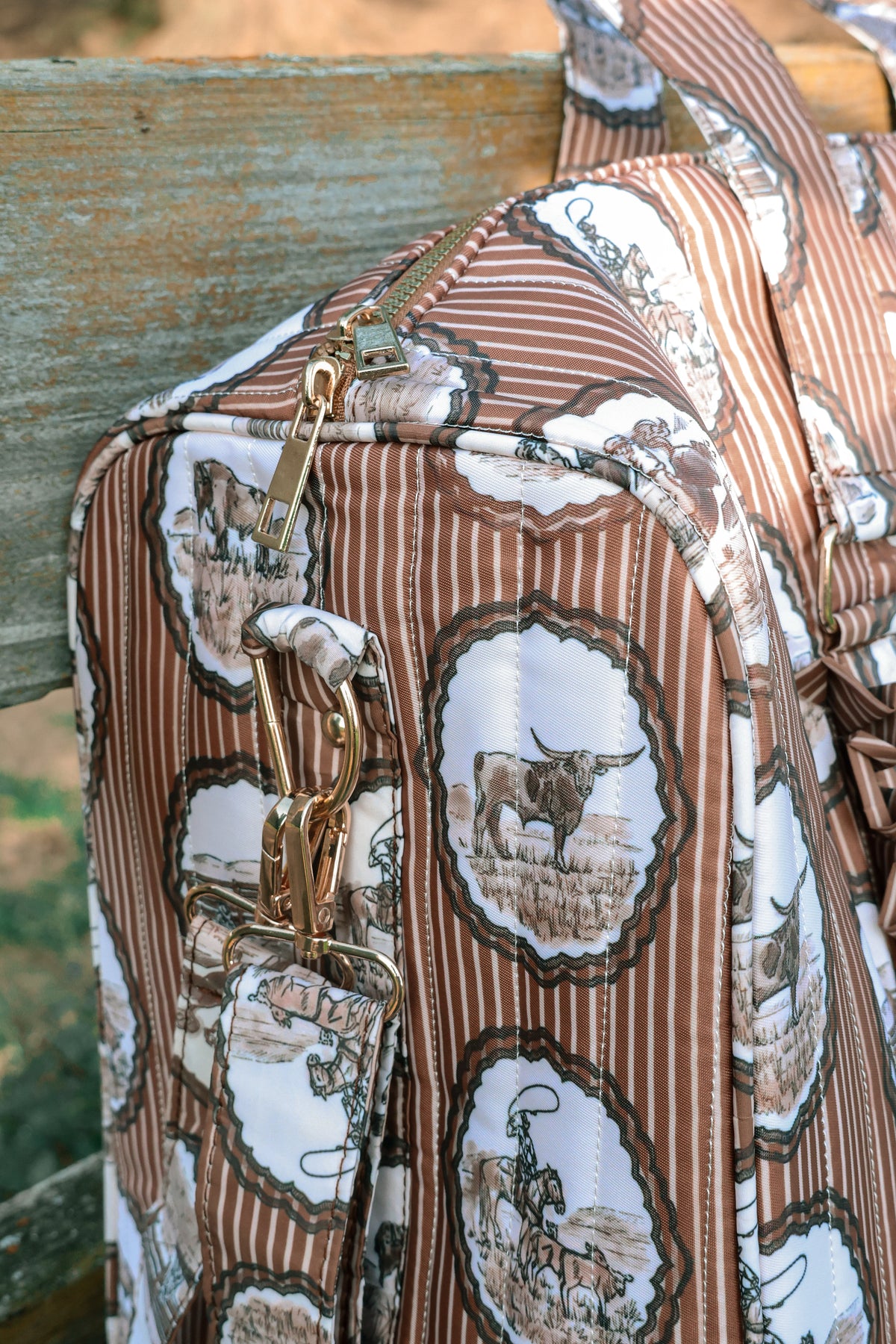 Western Quilted Ruffle Duffle Bag | PREORDER