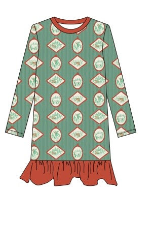 A Western Christmas Ruffle Night Gown| PREORDER