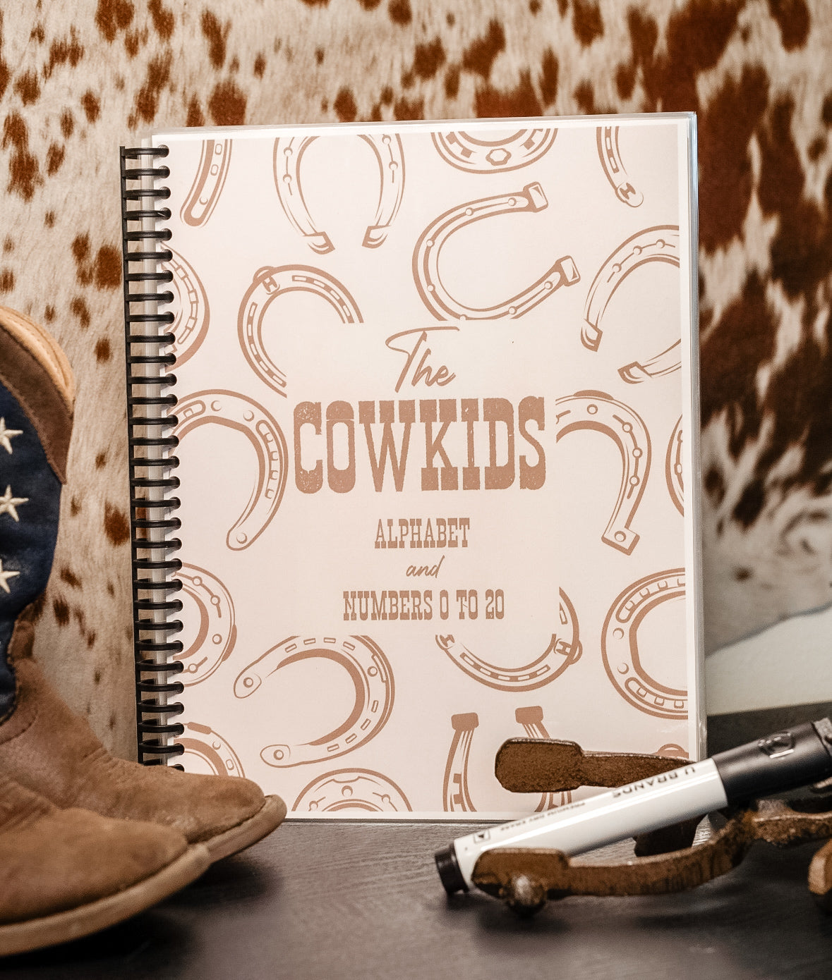 Cowkid Ranch Workbook – Reusable ABC & 123 Dry Erase Book
