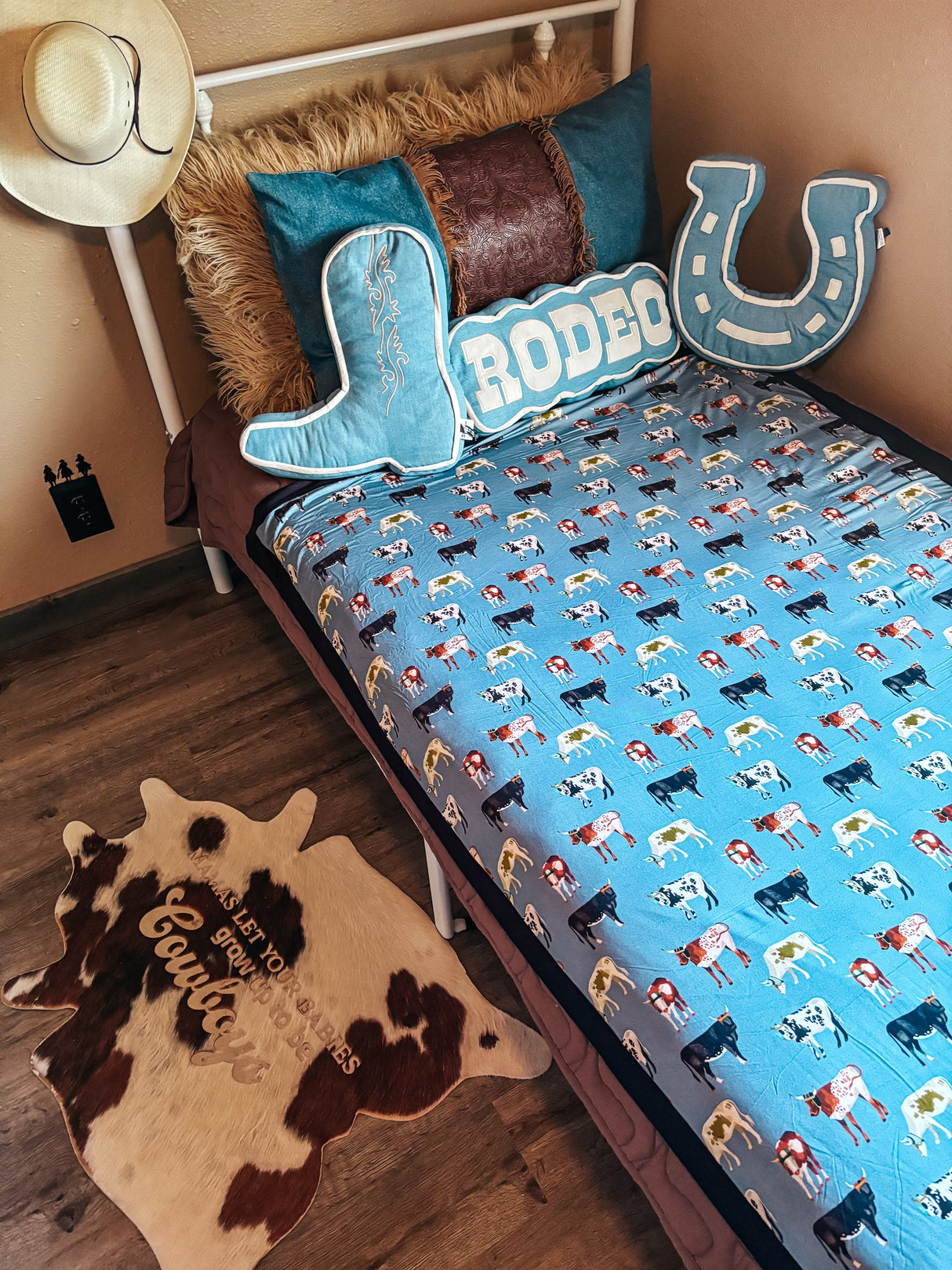 Team Roping Mural Blanket