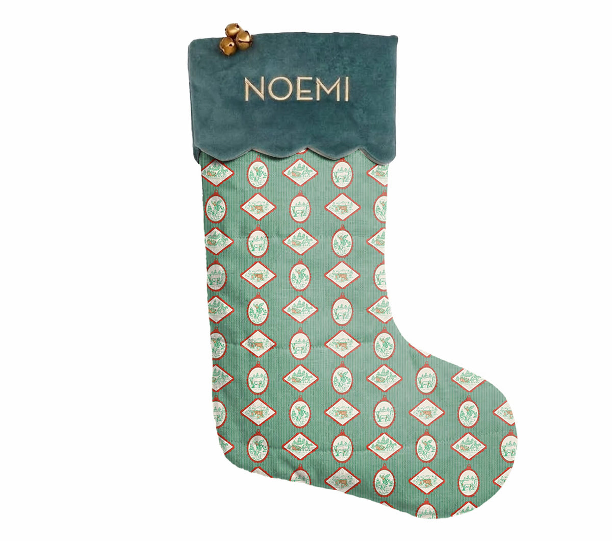 A Western Christmas Embroidered Stocking | PREORDER