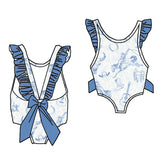 Western Coquette One Piece Bow Swimsuit