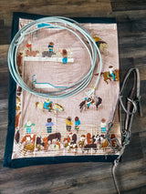 Team Roping Mural Blanket