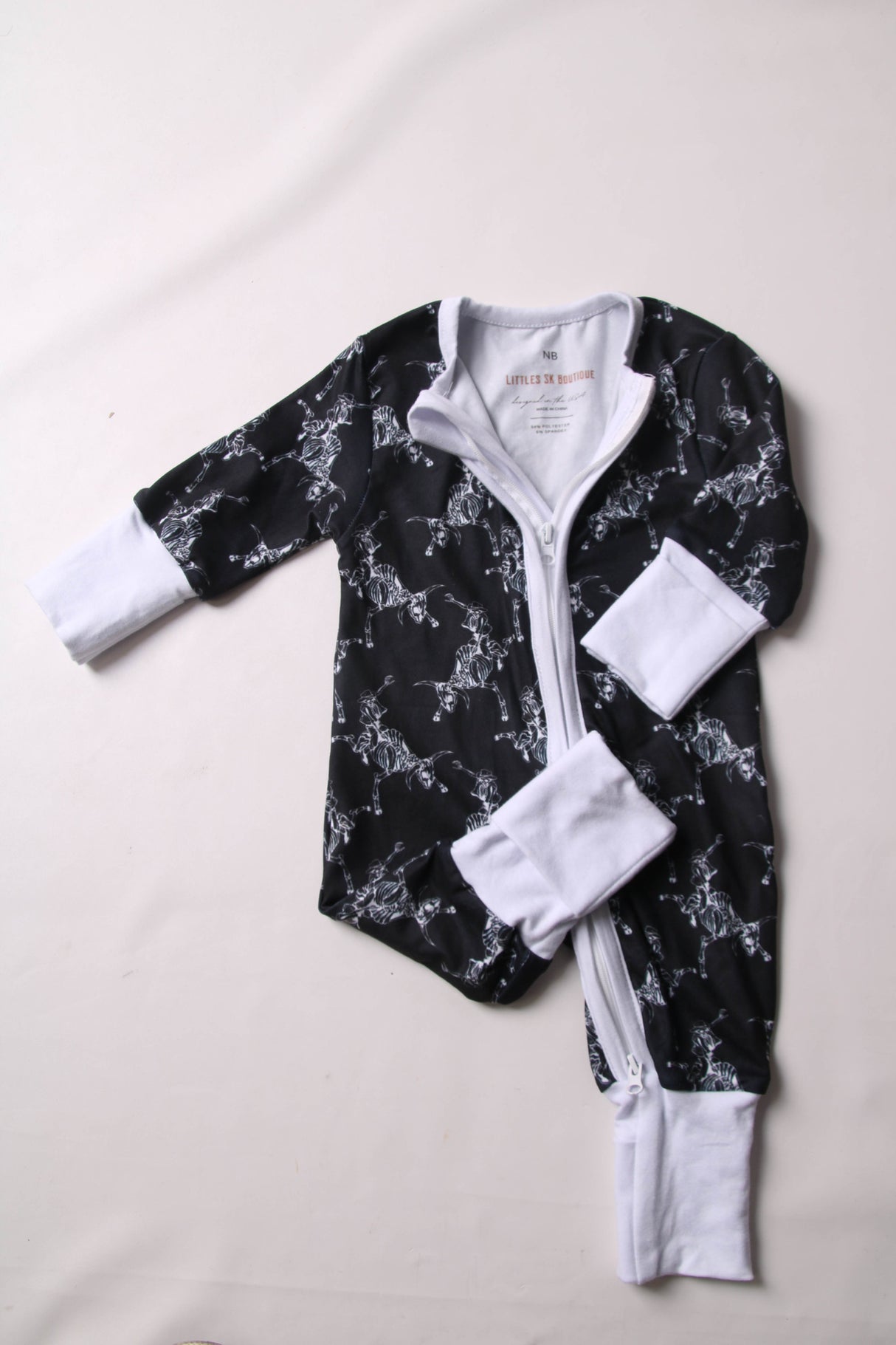 The Skeleton Cowboy Fold-Over Sleeper Littles SK Boutique