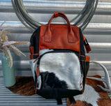 Uptown Cowhide Diaper Bag