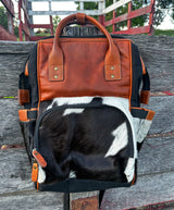 Uptown Cowhide Diaper Bag