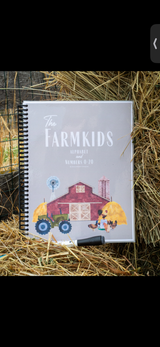 Farm Kid Workbook – Reusable ABC & 123 Dry Erase Book