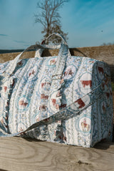 Western Quilted Ruffle Duffle Bag | PREORDER