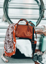 Uptown Cowhide Diaper Bag