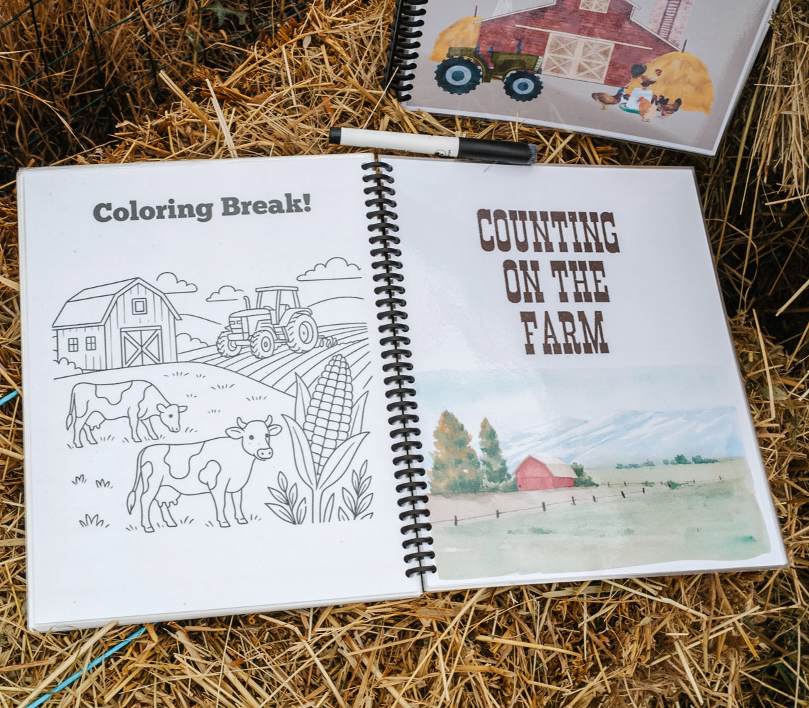 Farm Kid Workbook – Reusable ABC & 123 Dry Erase Book