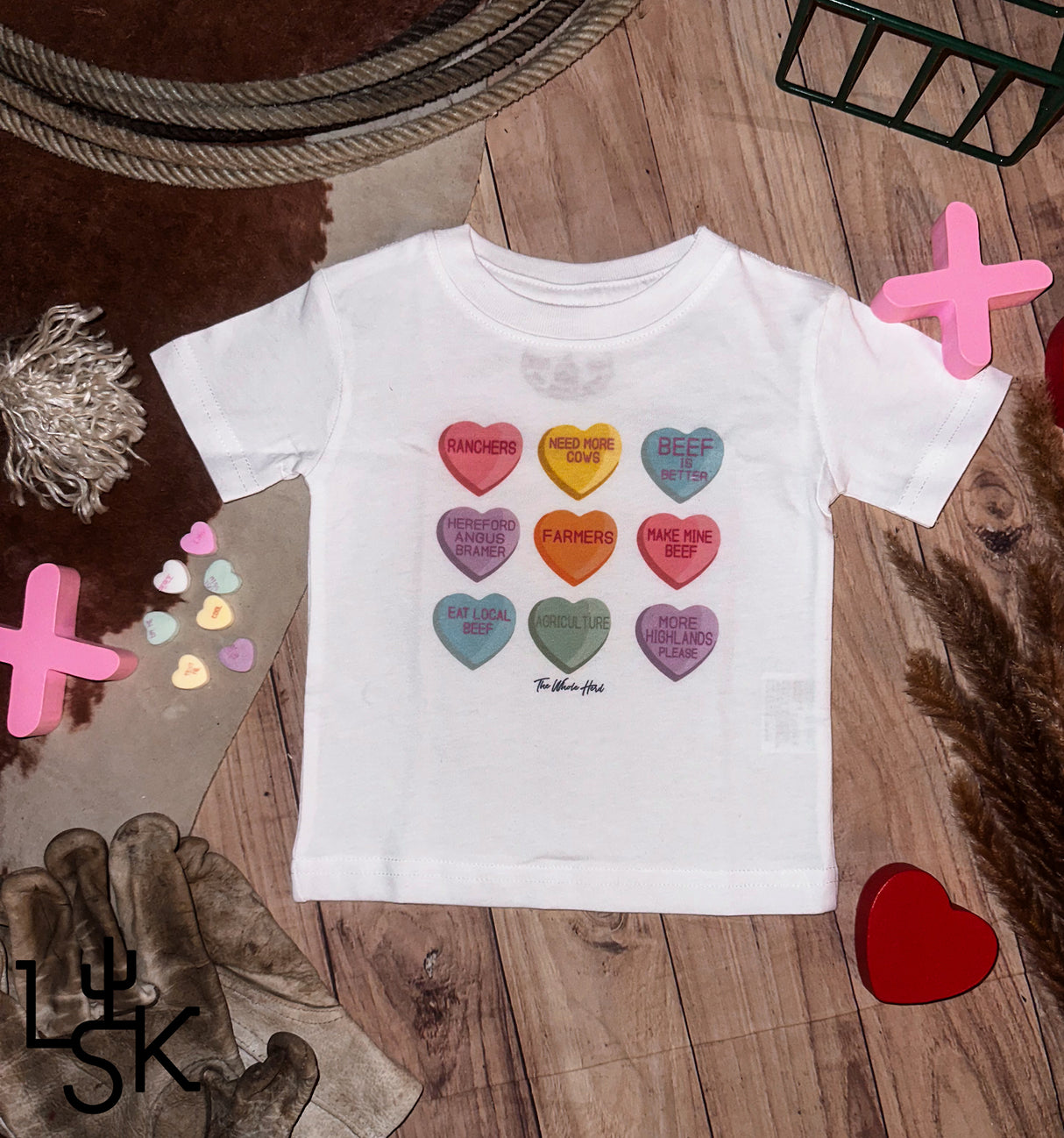 Western Candy Hearts Tee