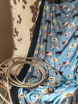 Team Roping Mural Blanket