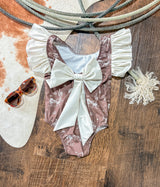 Old West Pastures One Piece Bow Swimsuit