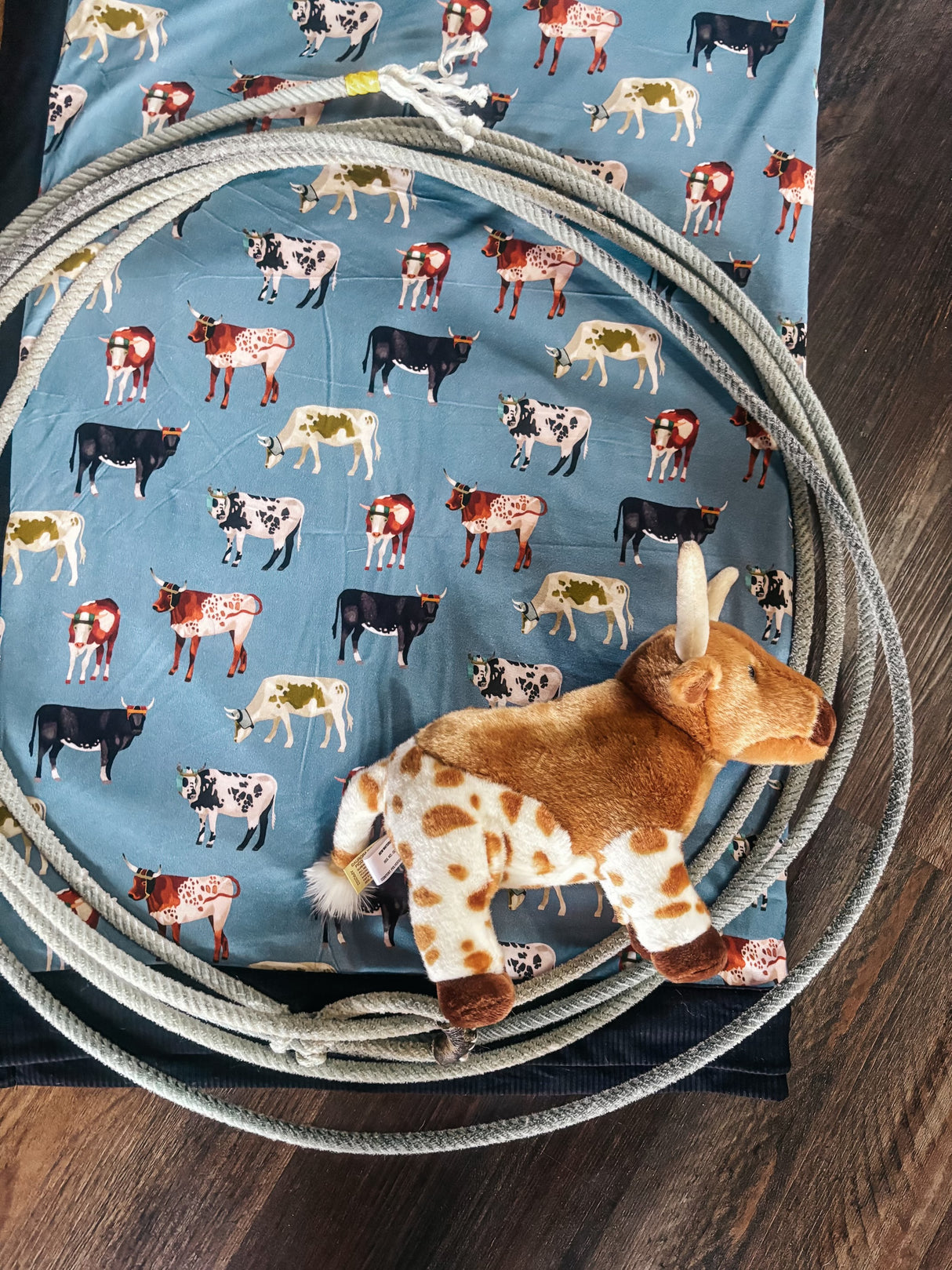 Team Roping Mural Blanket