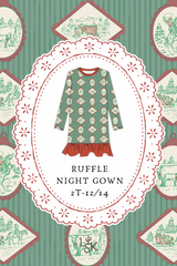 A Western Christmas Ruffle Night Gown| PREORDER