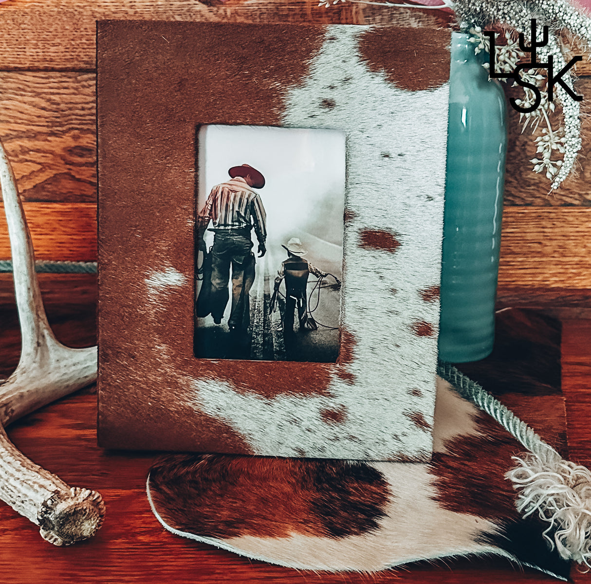 Its Too Pretty Cowhide Photo Frame