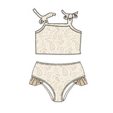 Western Paisley Ruffle Bikini