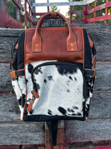 Uptown Cowhide Diaper Bag