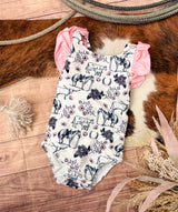 Ranchy Cowgirl One Piece Bow Swimsuit