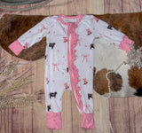 Boots, Bows & Bovine Bamboo Sleeper - PREORDER
