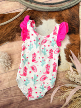 Pretty Cowgirl One Piece Bow Swimsuit