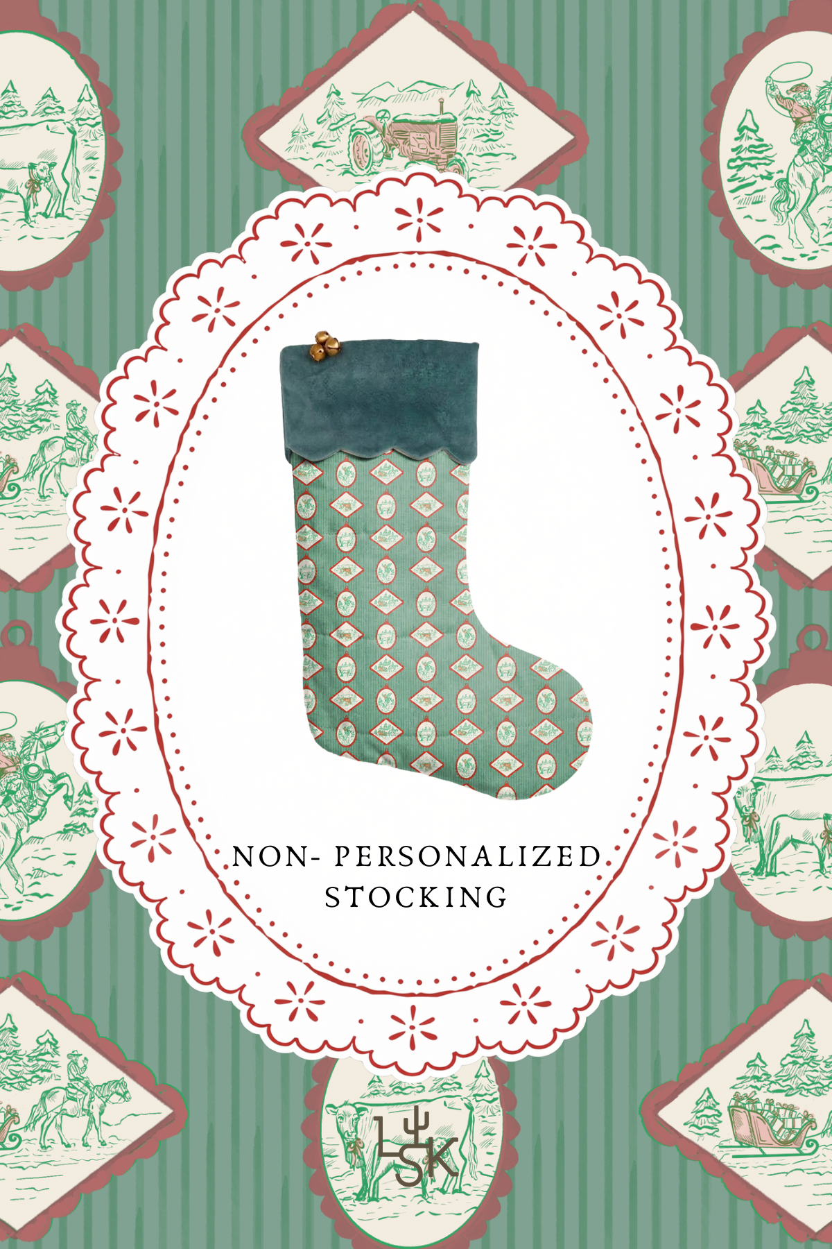 A Western Christmas Stocking (NOT Embroidered) | PREORDER