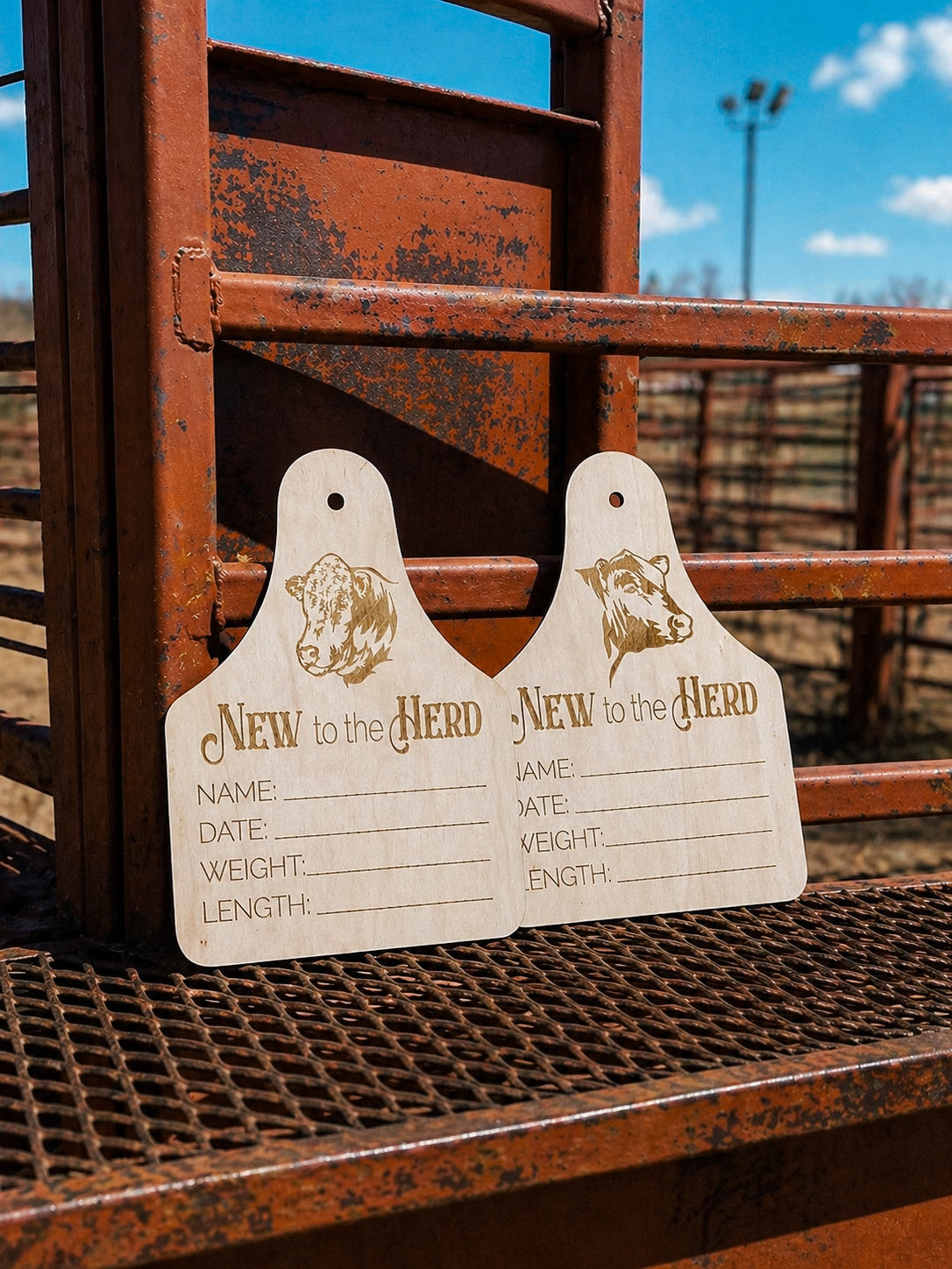 Hereford Eartag Birth Announcement