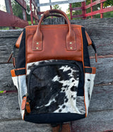 Uptown Cowhide Diaper Bag