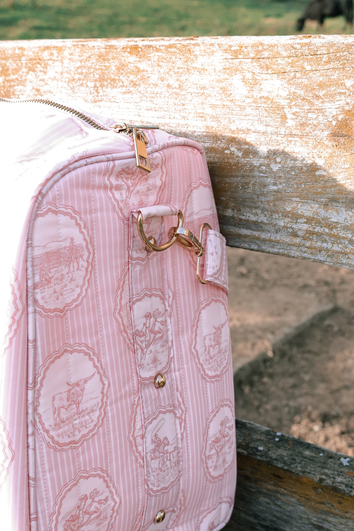 Western Quilted Ruffle Duffle Bag | PREORDER