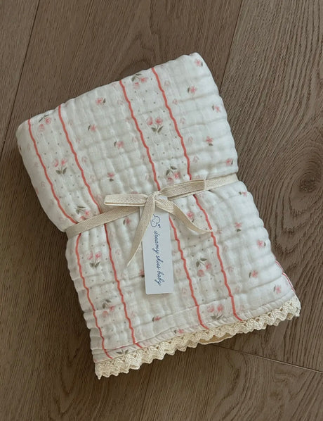 Perfect Vintage Florals 6 Layer Gauze Blanket