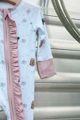 The Blush Angus Ruffle Bamboo Sleeper | PREORDER