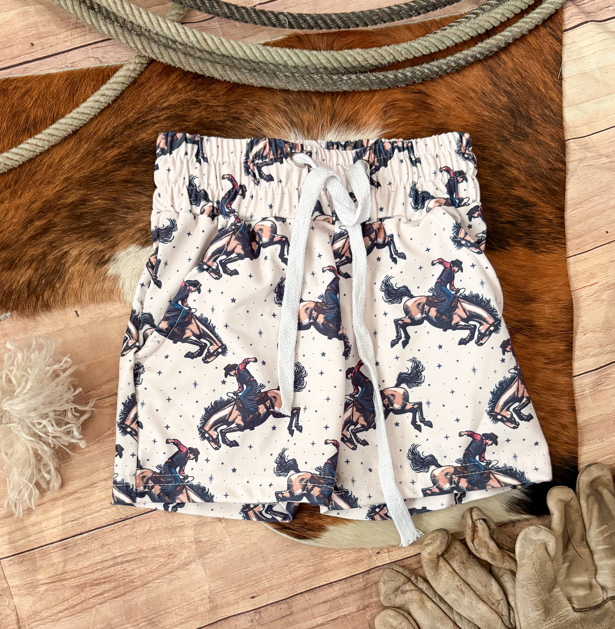 Starry Bronc Swimming Trunks