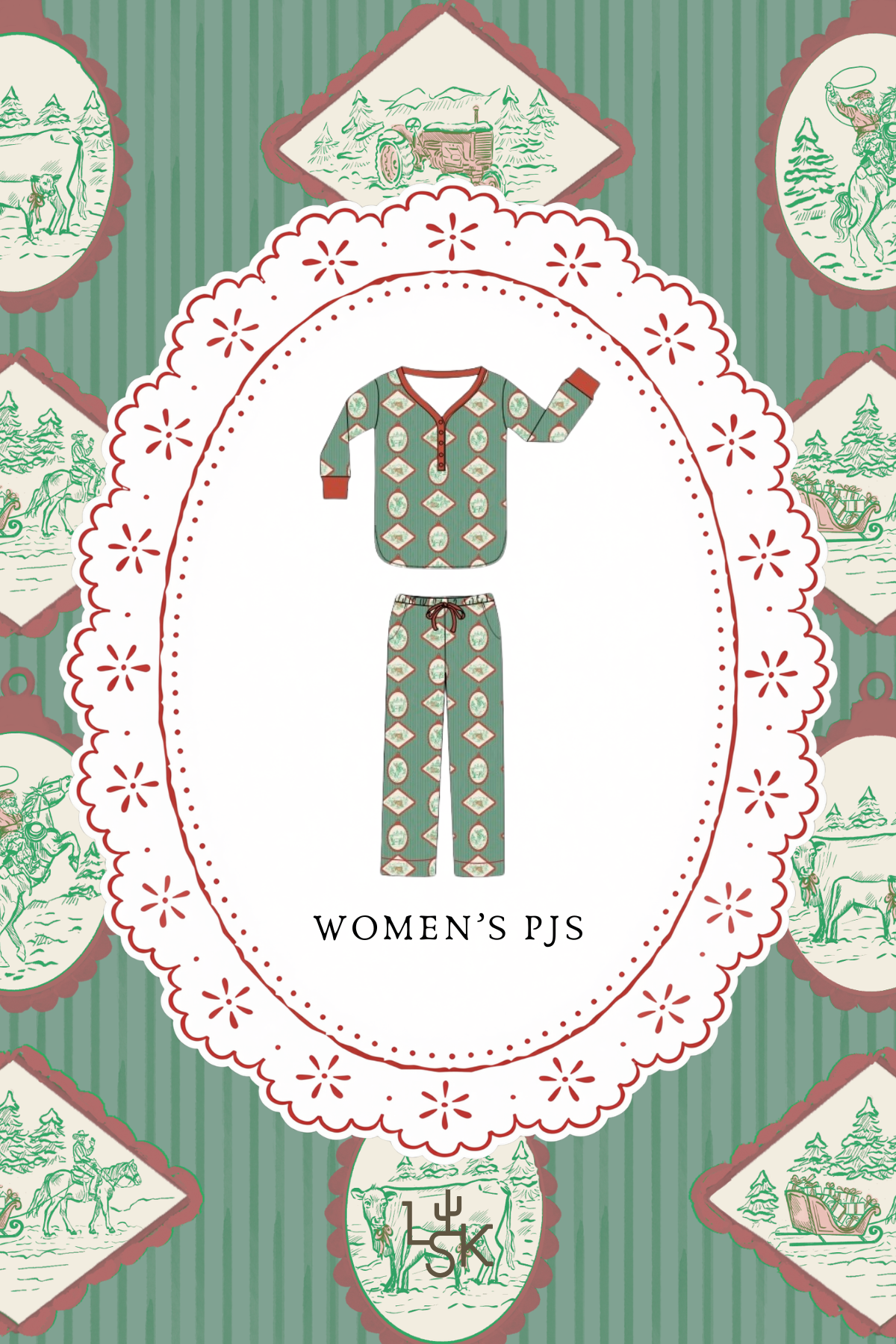 A Western Christmas Women Pajamas | PREORDER