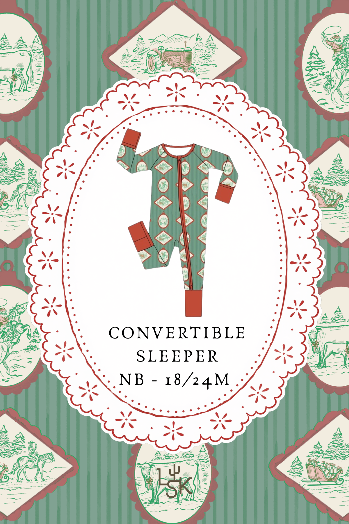 A Western Christmas Bamboo Convertible Sleeper | PREORDER