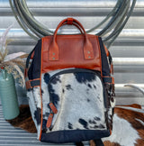 Uptown Cowhide Diaper Bag