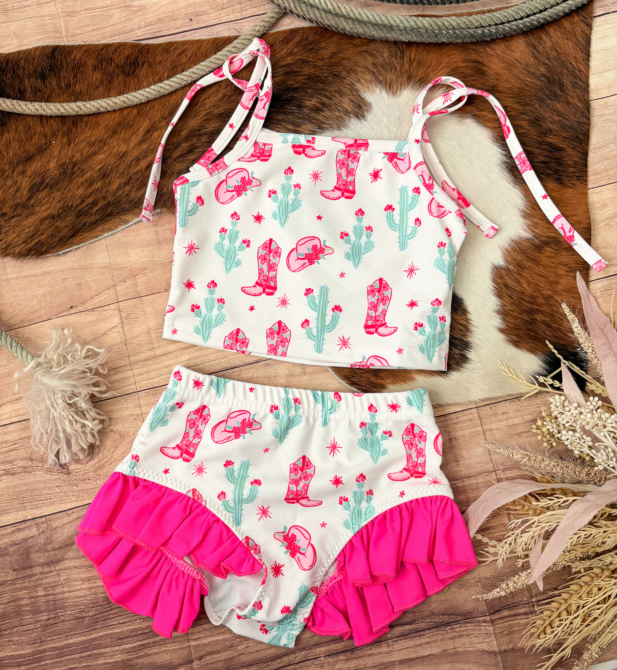 Pretty Cowgirl Ruffle Bikini