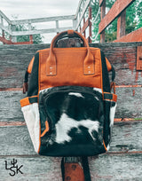 Uptown Cowhide Diaper Bag