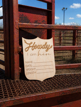 Rodeo Back Number Birth Announcement