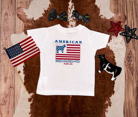 American Bred & Raised Short Sleeve Shirt Littles SK Boutique