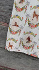 Flowers & Foals Bamboo Swaddle Blanket