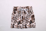 Brown Cowprint Swim Trunks Littles SK Bouique